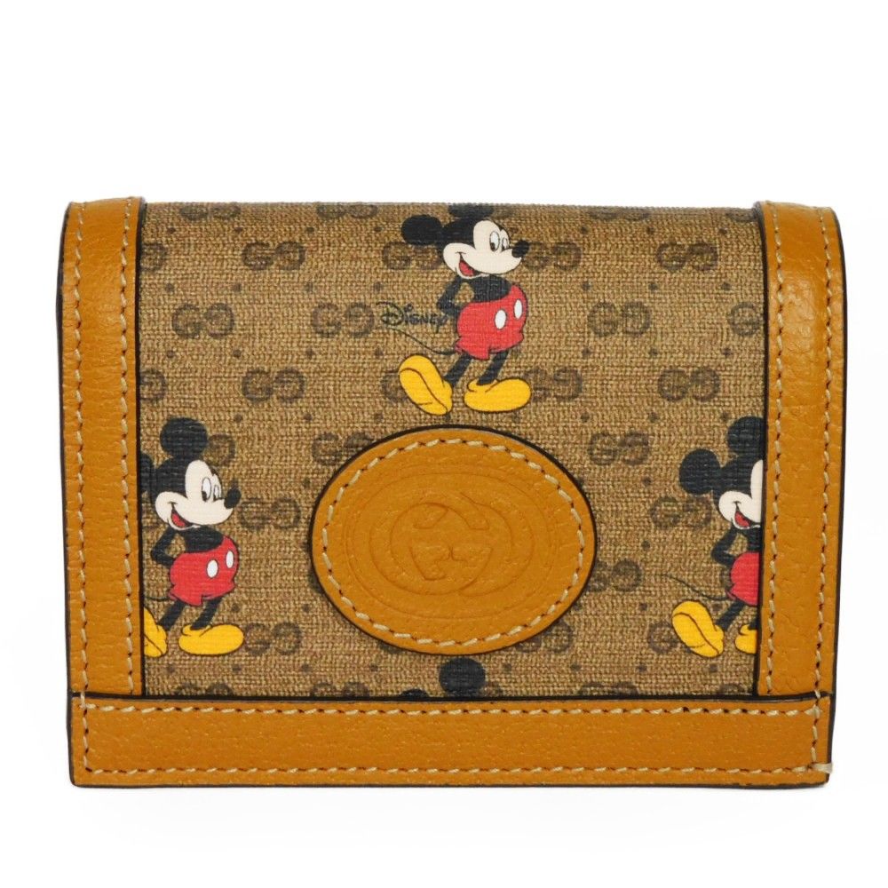 グッチ ミッキーマウス コンパクト ウォレット GGミニスプリーム 602534