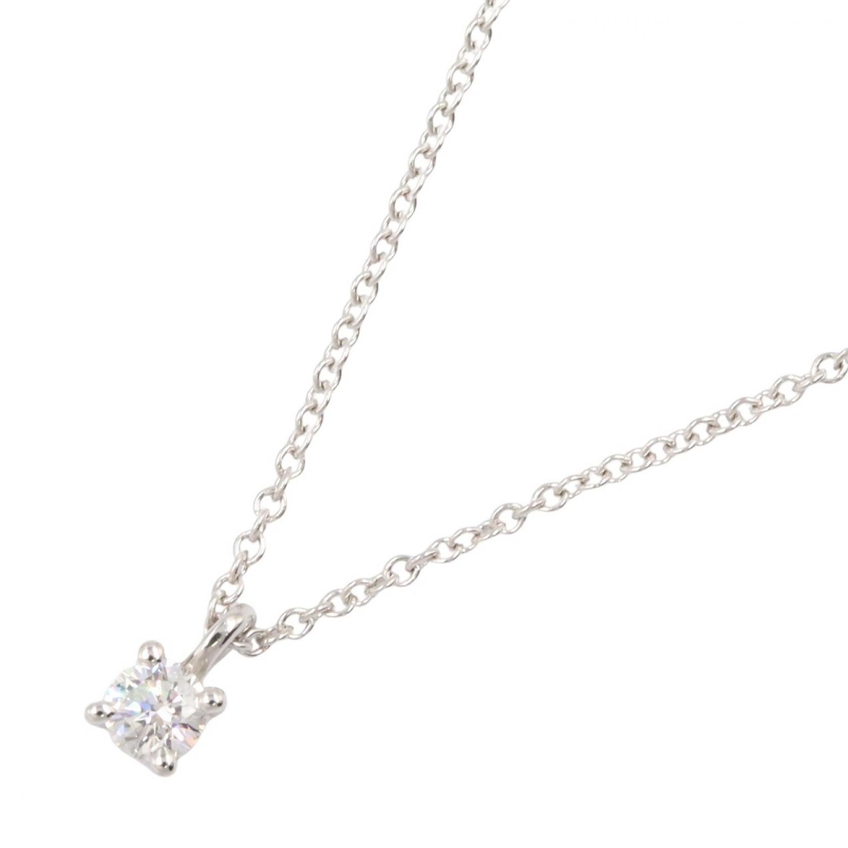 ティファニー TIFFANY&CO ソリティア ネックレス ネックレス ジュエリー Pt950プラチナ ダイヤモンド レディース シルバー系 / クリア系 【中古】