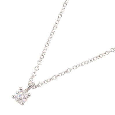 ティファニー TIFFANY&CO ソリティア ネックレス ネックレス ジュエリー Pt950プラチナ ダイヤモンド レディース シルバー系 / クリア系 【中古】