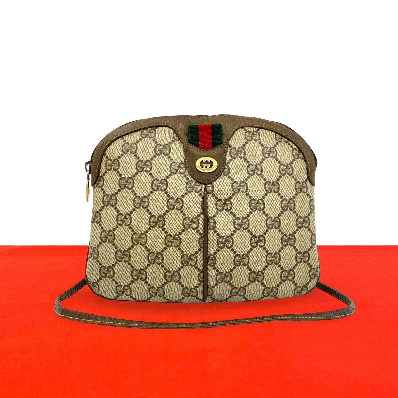 B (目立った傷や汚れなし)】GUCCI グッチ シェリーライン GG 柄 ロゴ