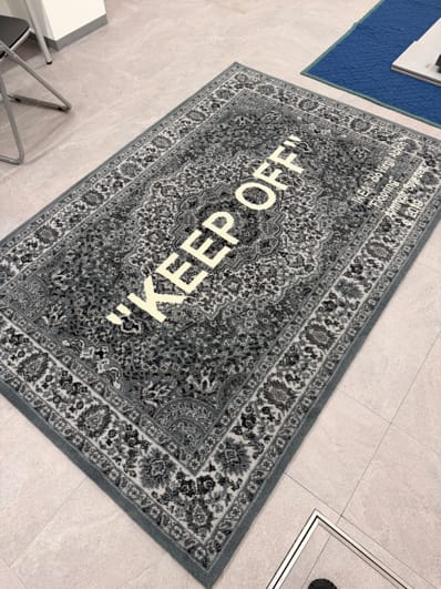 OFF-WHITE / IKEA "KEEP OFF" Rug 133x195 CM "Grey"