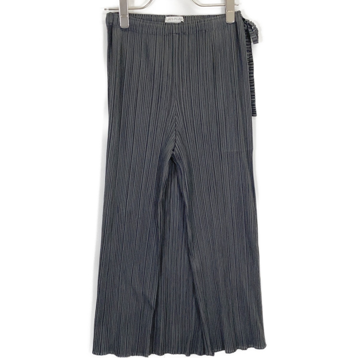プリーツプリーズ PP61-JF424 グレー サイドリボンラップパンツ 1