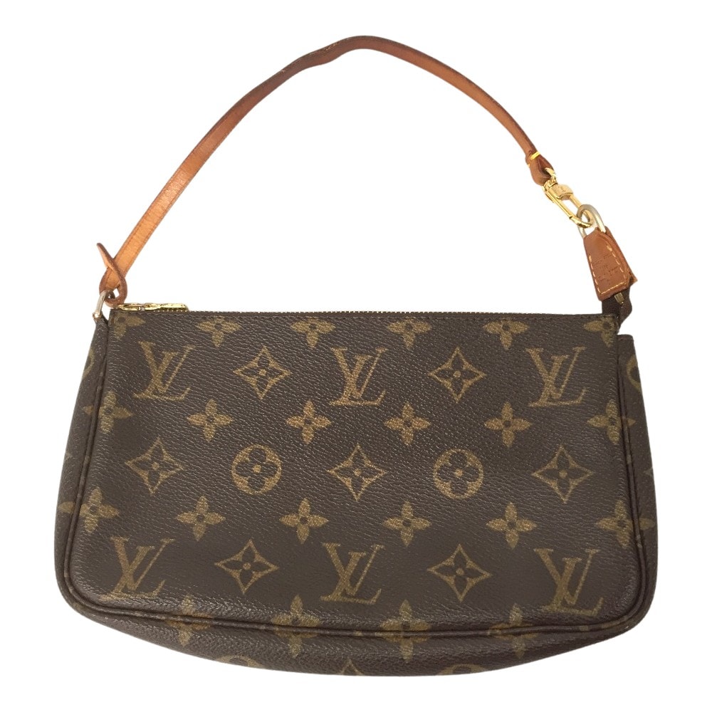 △△LOUIS VUITTON ルイヴィトン モノグラム M40712 ポシェット アクセソワール アクセサリポーチ M40712 ブラウン
