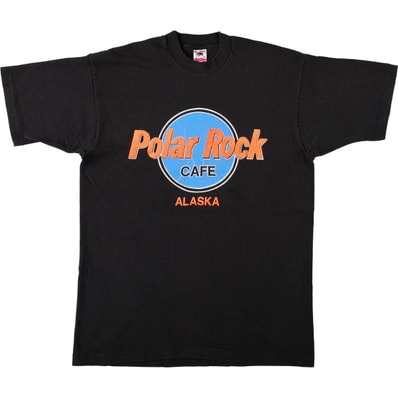 古着 90年代 フルーツオブザルーム FRUIT OF THE LOOM Polar Rock Cafe パロディ プリントTシャツ USA製 メンズL相当 ヴィンテージ/eaa661638