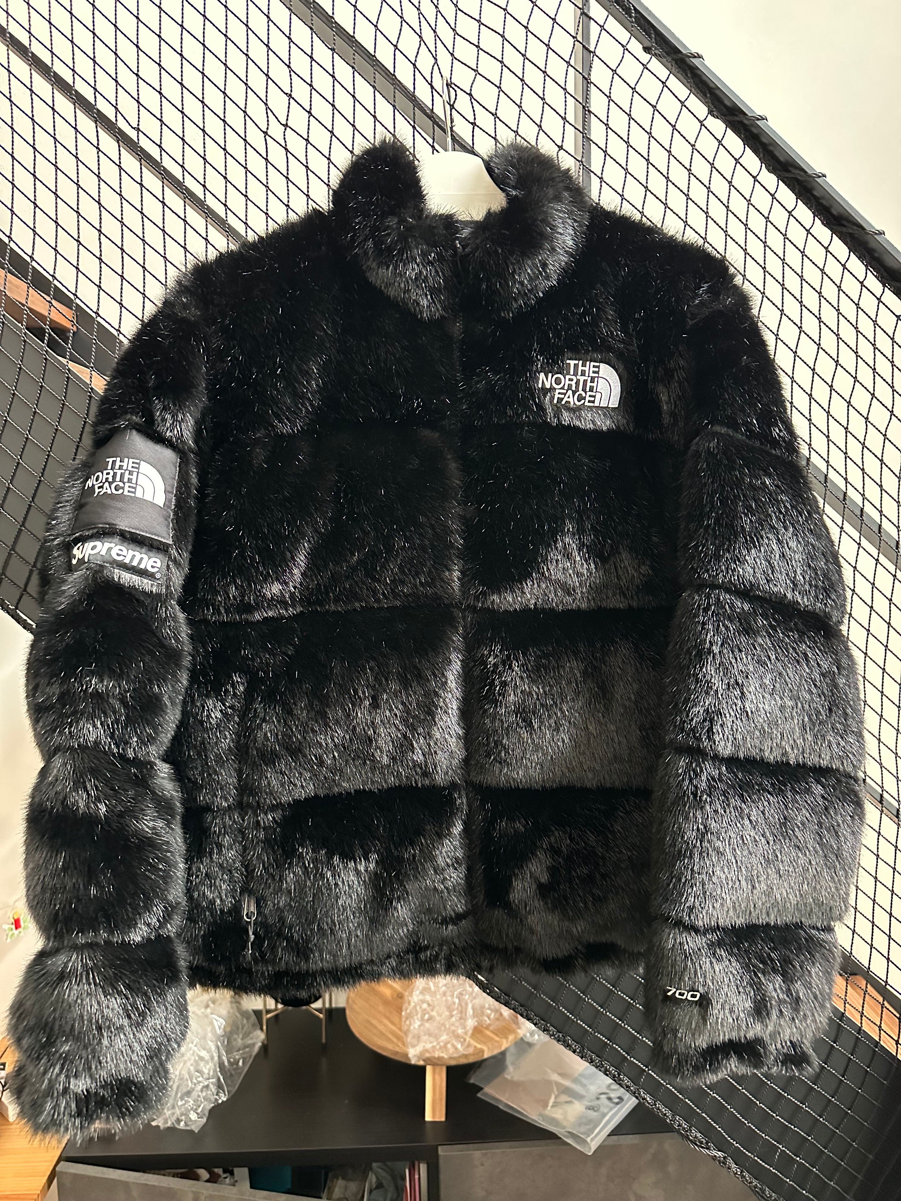 Supreme x The North Face Faux Fur Nuptse Jacket "Black"