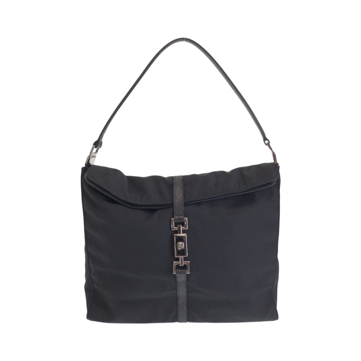 GUCCI グッチ ジャッキー ブラック 黒 シルバー金具 ナイロン ショルダーバッグ ハンドバッグ 603084 【中古】