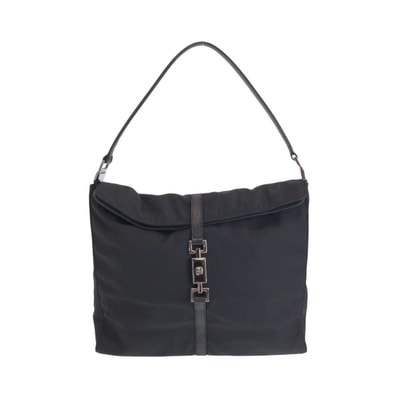 GUCCI グッチ ジャッキー ブラック 黒 シルバー金具 ナイロン ショルダーバッグ ハンドバッグ 603084 【中古】
