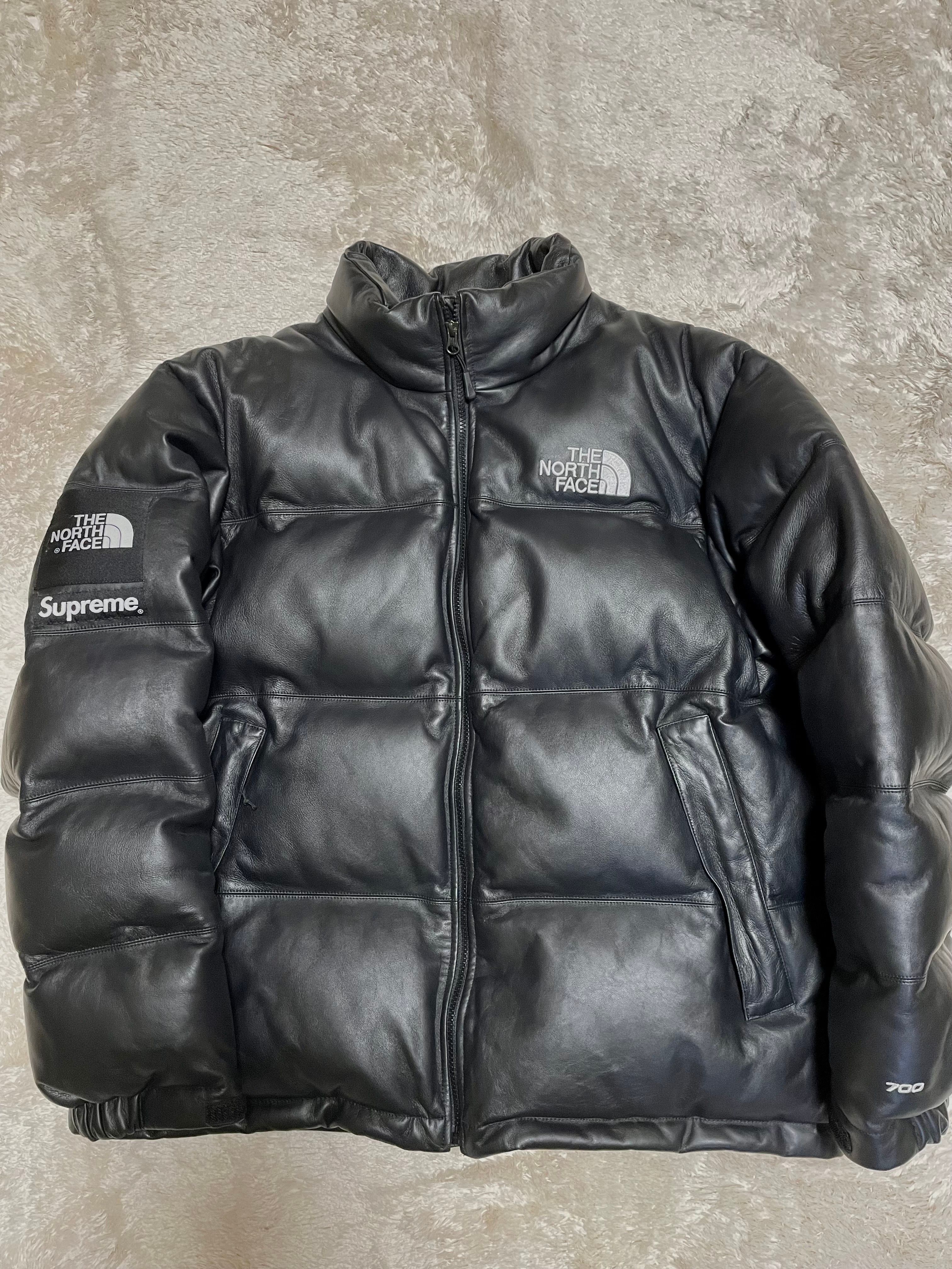 Supreme x The North Face Leather Nuptse Jacket "Black"