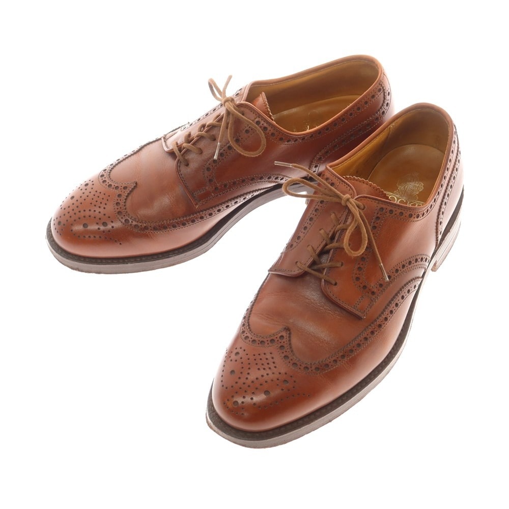 【中古】クロケットアンドジョーンズ CROCKETT&JONES CARDIFF ウイングチップ ドレスシューズ ブラウン【サイズ6 E】【メンズ】