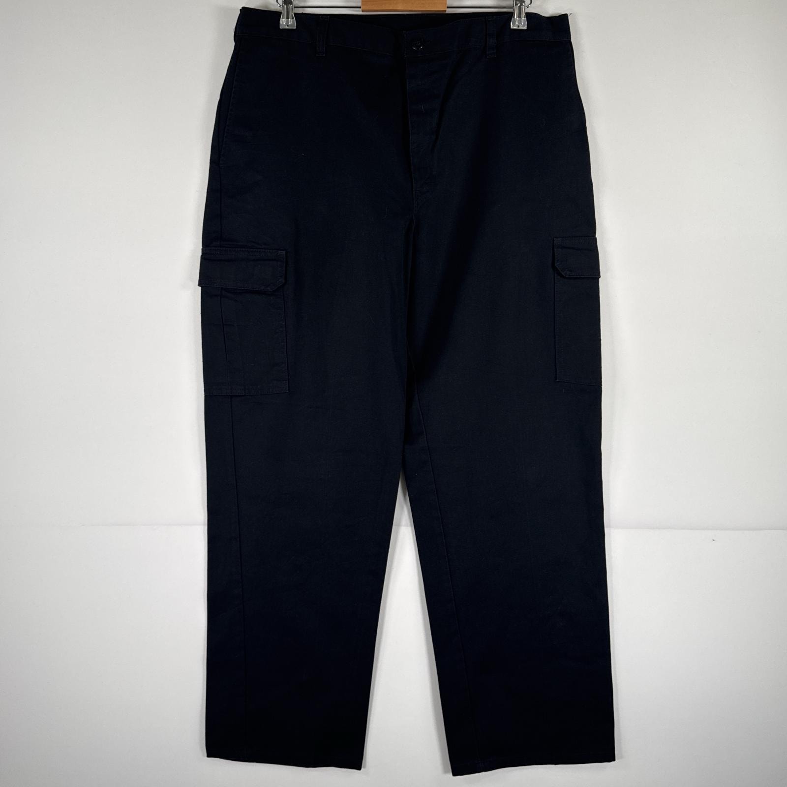 古着 ディッキーズ Dickies ワークパンツ カーゴパンツ 作業着 ストレート 大きいサイズ w38 L32 ブラック メンズ