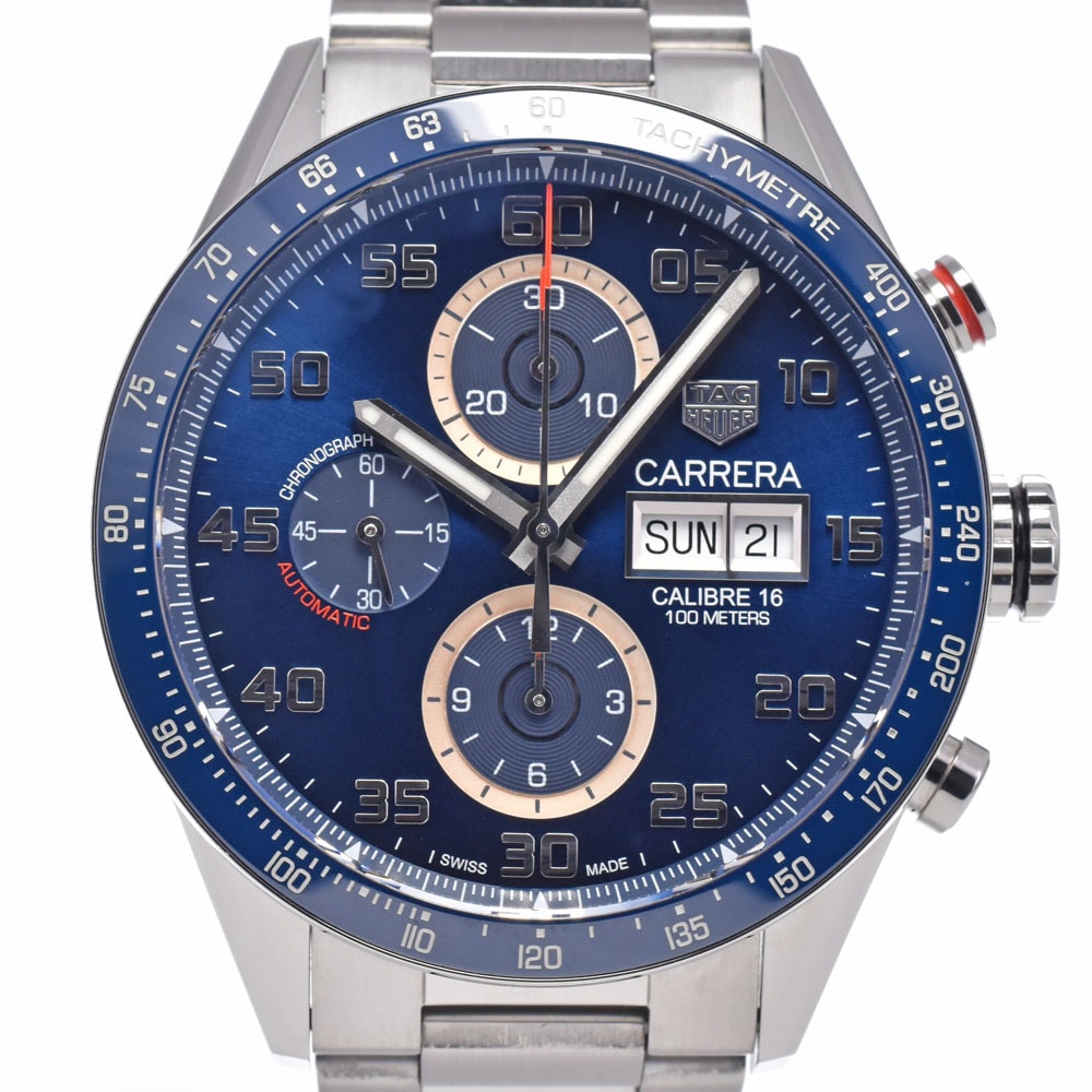 タグホイヤー TAG HEUER CV2A1V カレラ ブルー 自動巻き メンズ 美品 箱・保証書付き 腕時計 R#149251