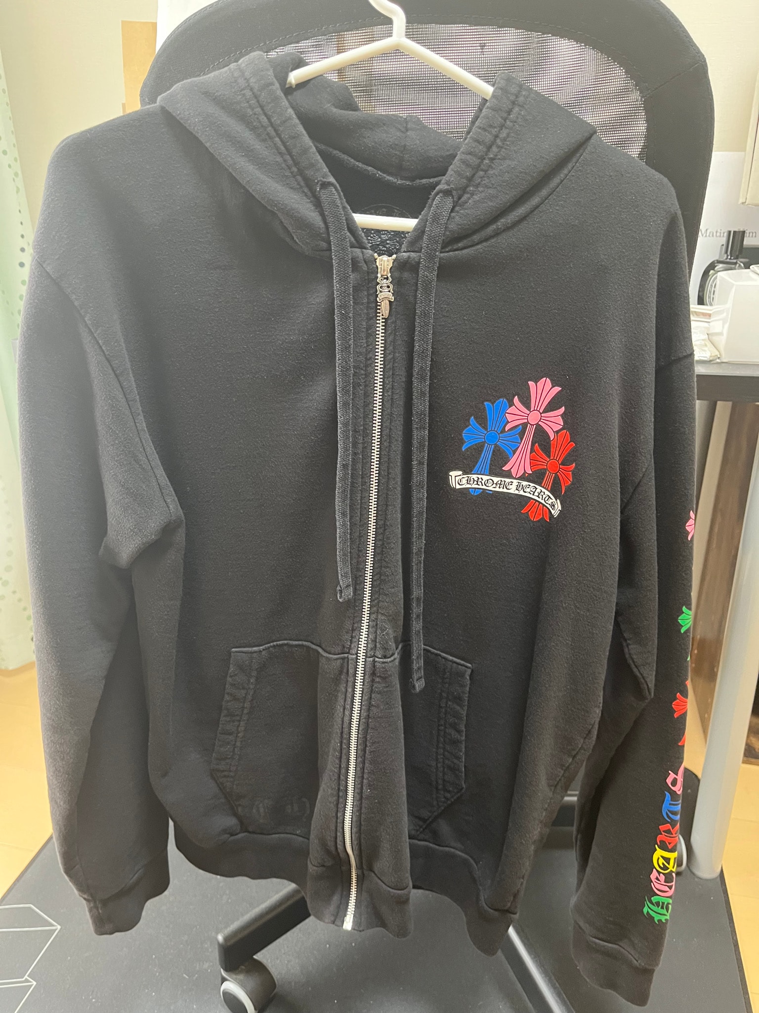 Chrome Hearts Multicolor Zip Hoodie "Black"