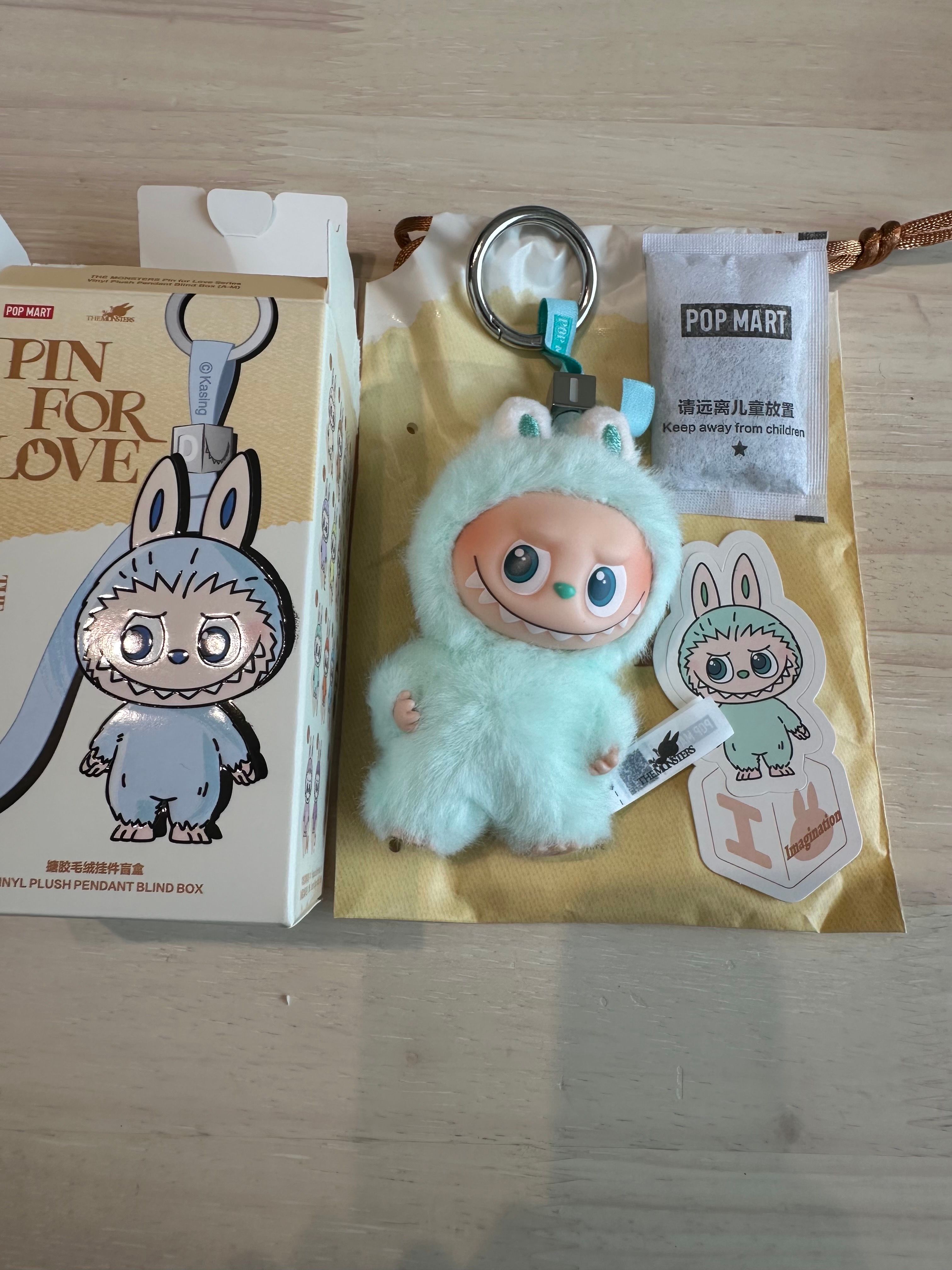 POP MART THE MONSTERS (LABUBU) Pin for Love Series-Vinyl Plush Pendant (A-M) I
