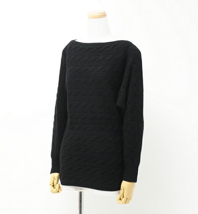 RALPH LAUREN ラルフローレン ニット サイズXS 総カシミヤ ケーブルニット ボートネック ブランド古着【中古】20231226/GP0321