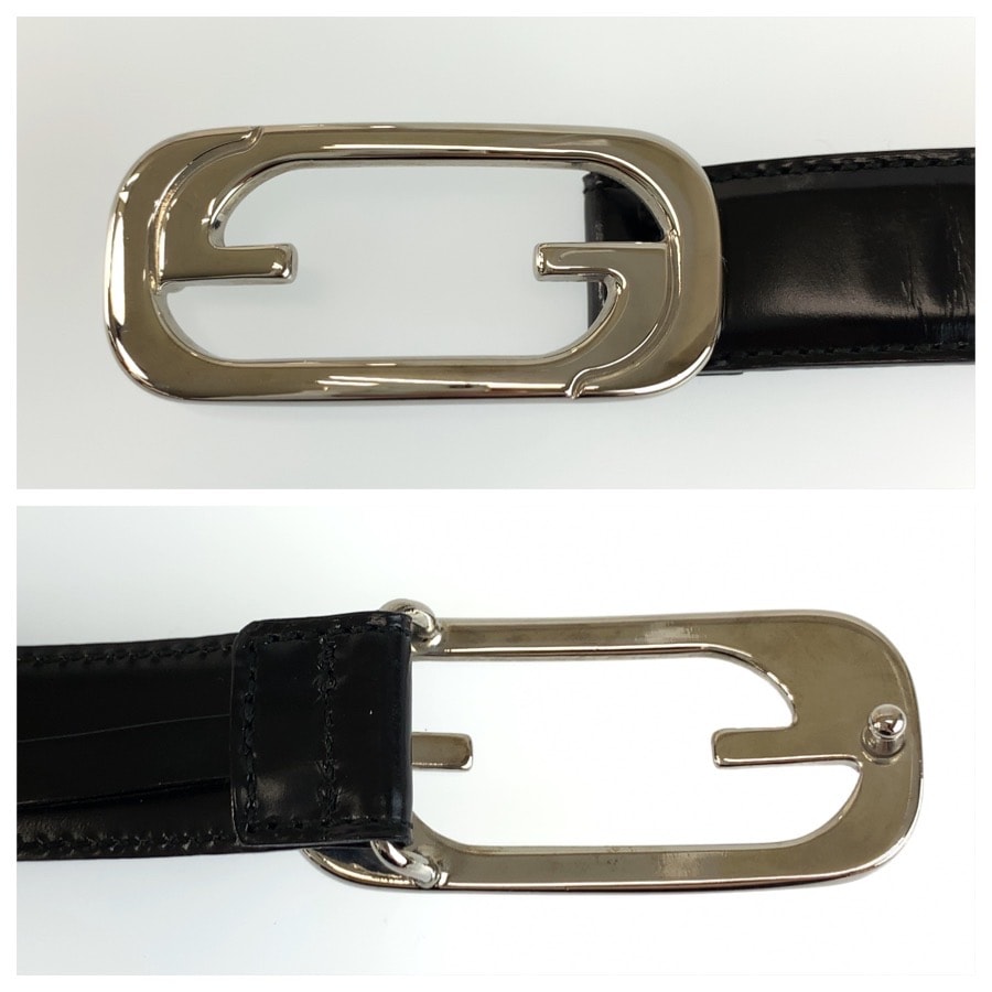 B (目立った傷や汚れなし)】GUCCI グッチ 75cm/30インチ ブラック 黒