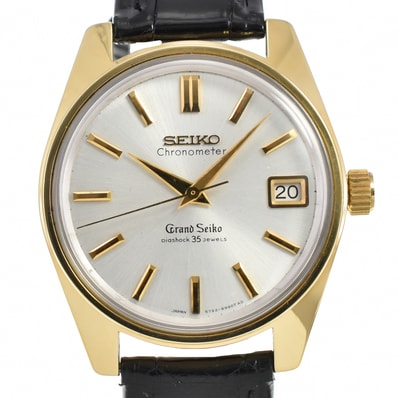 セイコー SEIKO 5722-9000 グランドセイコー セカンドモデル K18YG無垢/レザー 獅子メダル Cal.5722B 手巻き メンズ 良品 Z#141339