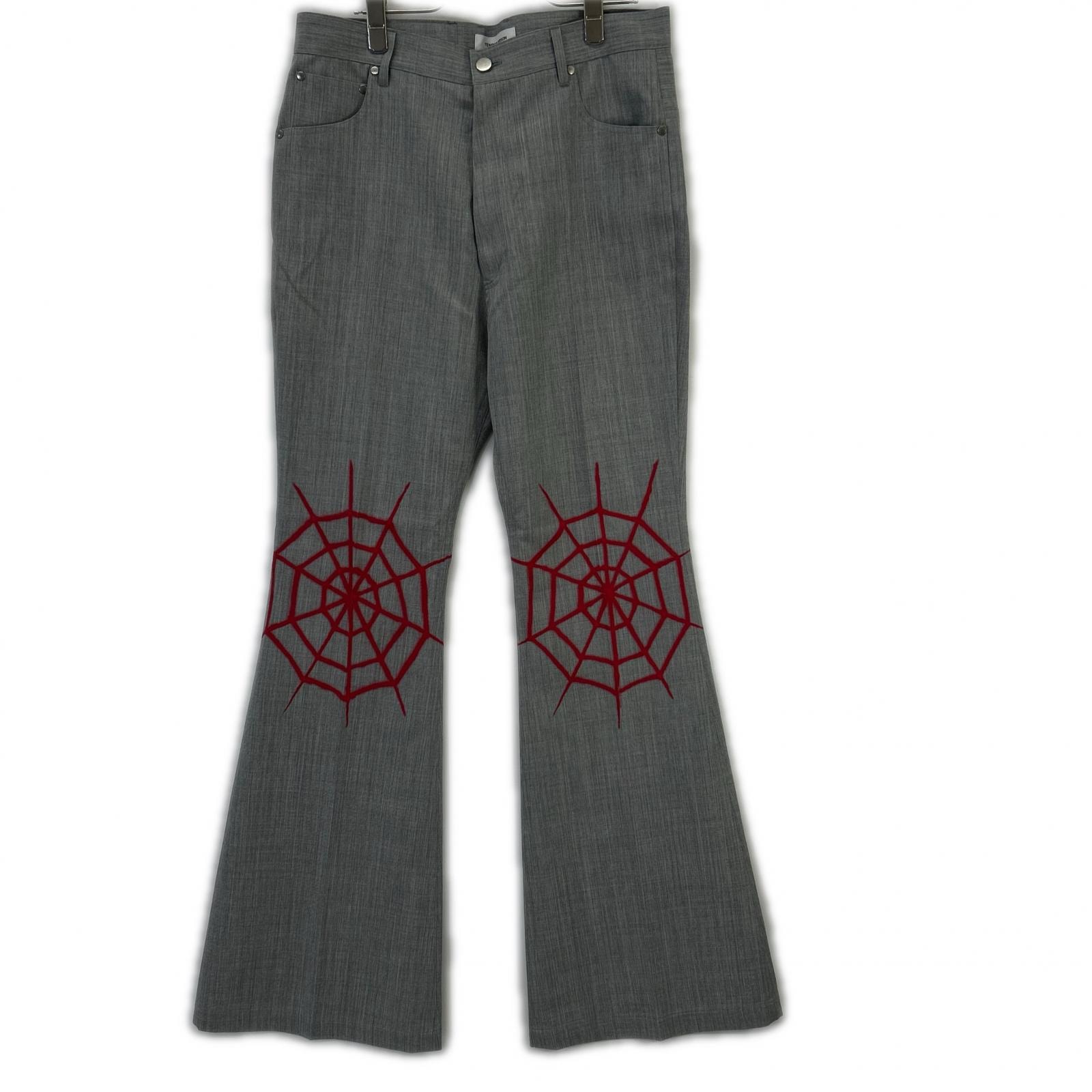 テンダーパーソン グレー SPIDER KNEES FLARE PANTS 4