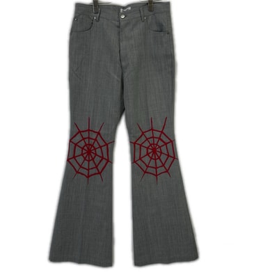 テンダーパーソン グレー SPIDER KNEES FLARE PANTS 4