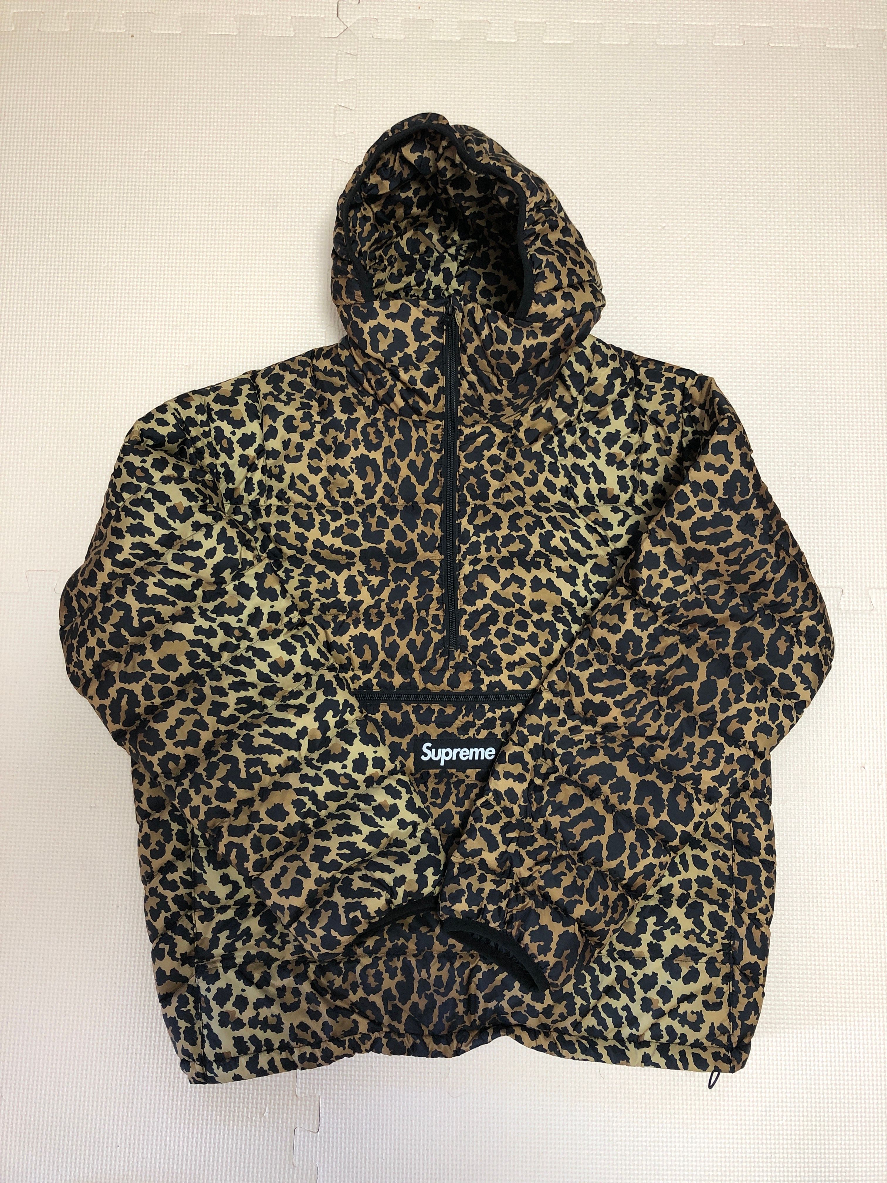 Supreme Micro Down Half Zip Hooded Pullover "Leopard"