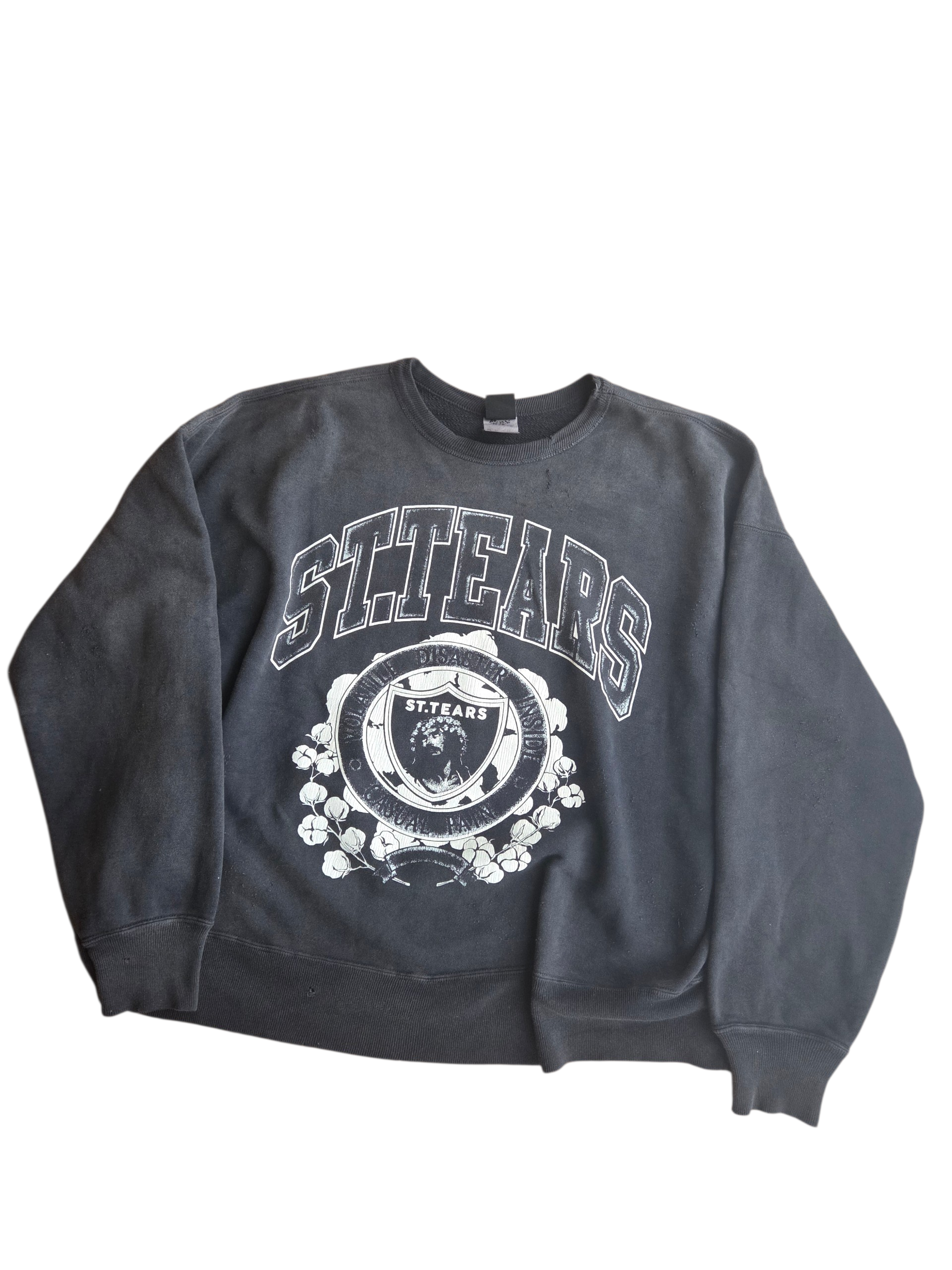 セントマイケル x デニムティアーズ CRWスウェット/ST ティアーズ "グレー"