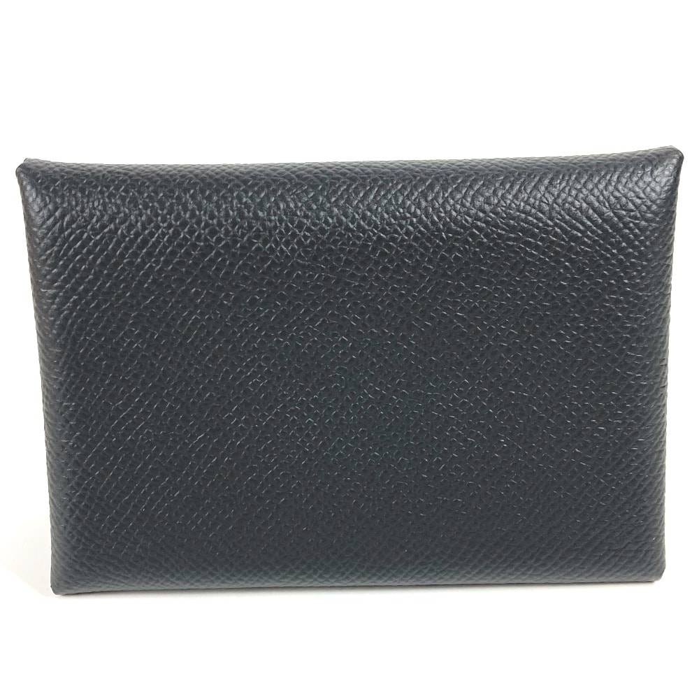 エルメス HERMES カルヴィデュオ カルヴィ デュオ 2つ折り カードケース 小銭入れ  財布 名刺入れ パスケース コインケース エプソン W刻 ブラック 未使用