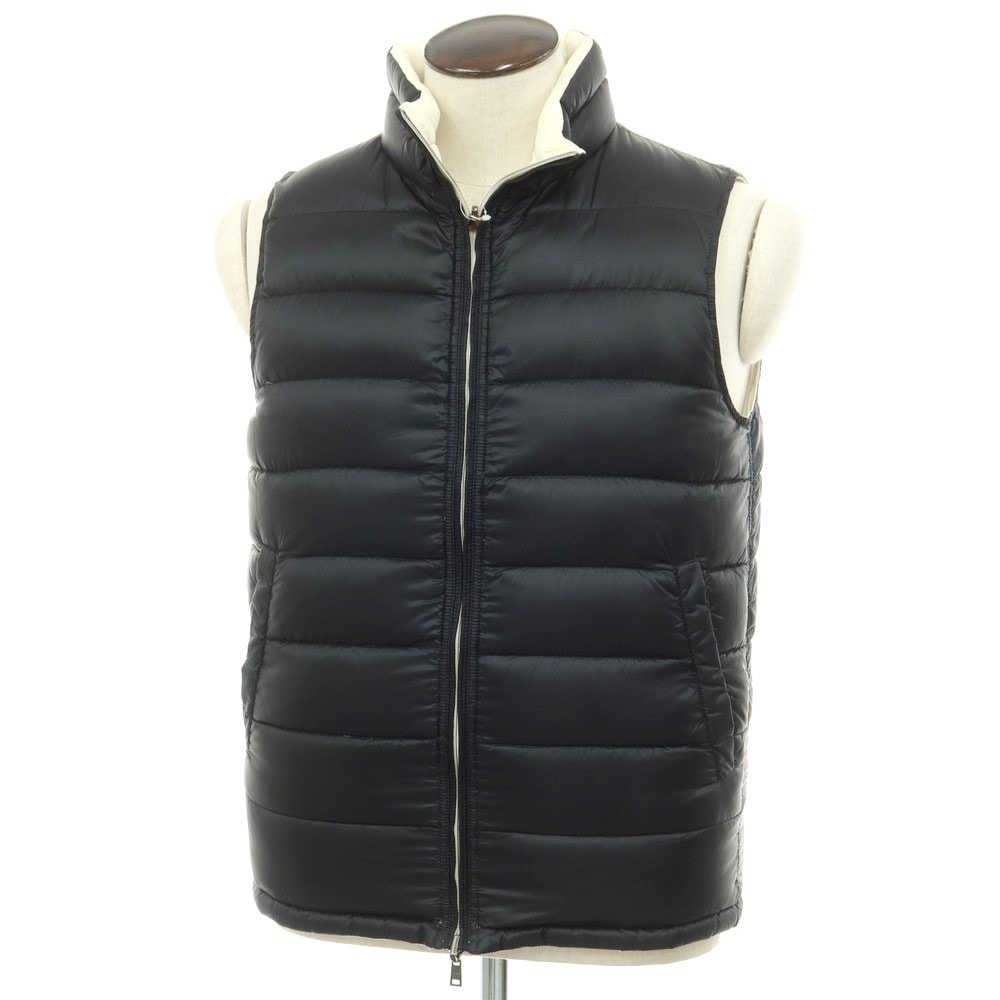 【美品】HERNO ヘルノ リバーシブル ベスト　44サイズ　ターコイズブルー HERNO（ヘルノ） ダウンベスト スーパーマットナイロン PI0767U 12403