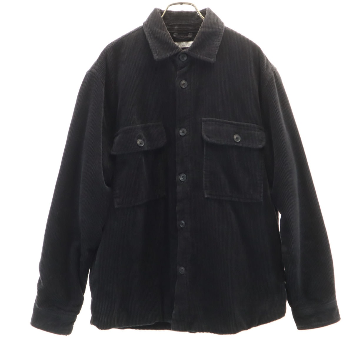 ZARA ザラ 長袖 中綿 コーデュロイシャツ M ブラック