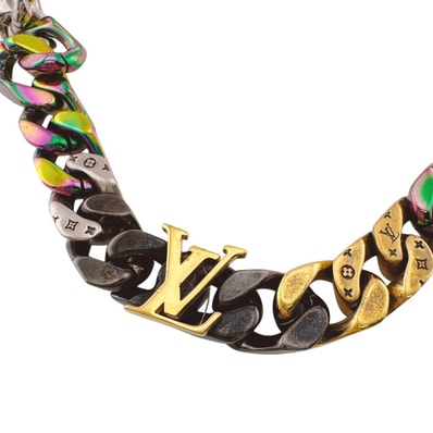 ルイヴィトン LOUIS VUITTON ネックレス モノグラム コリエチェーンリンクスパッチーズミニ アクセサリー M69462 ゴールド