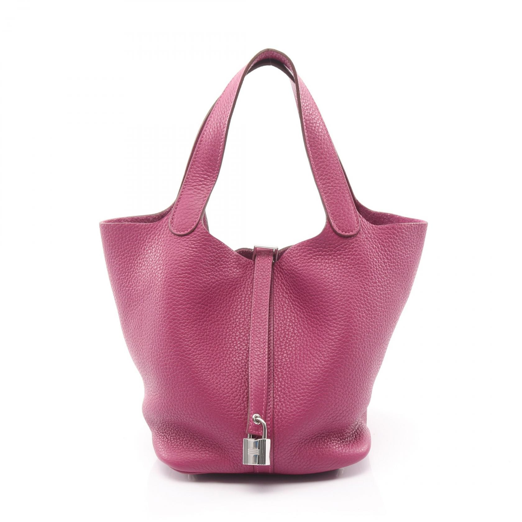 エルメス HERMES ピコタンロックMM ハンドバッグ バッグ レザー トリヨンクレマンス トリヨンクレマンス トスカ □O刻印(2011年製造) レディース ピンク系 【中古】