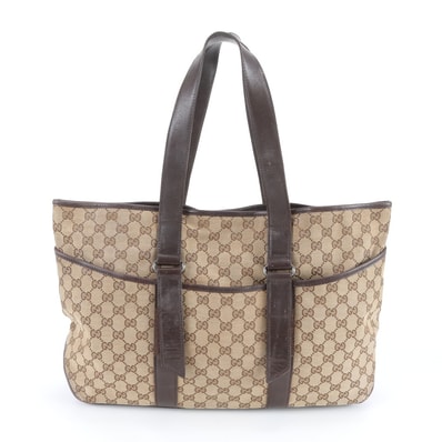 ■美品 グッチ GGキャンバス 153238 トート バッグ