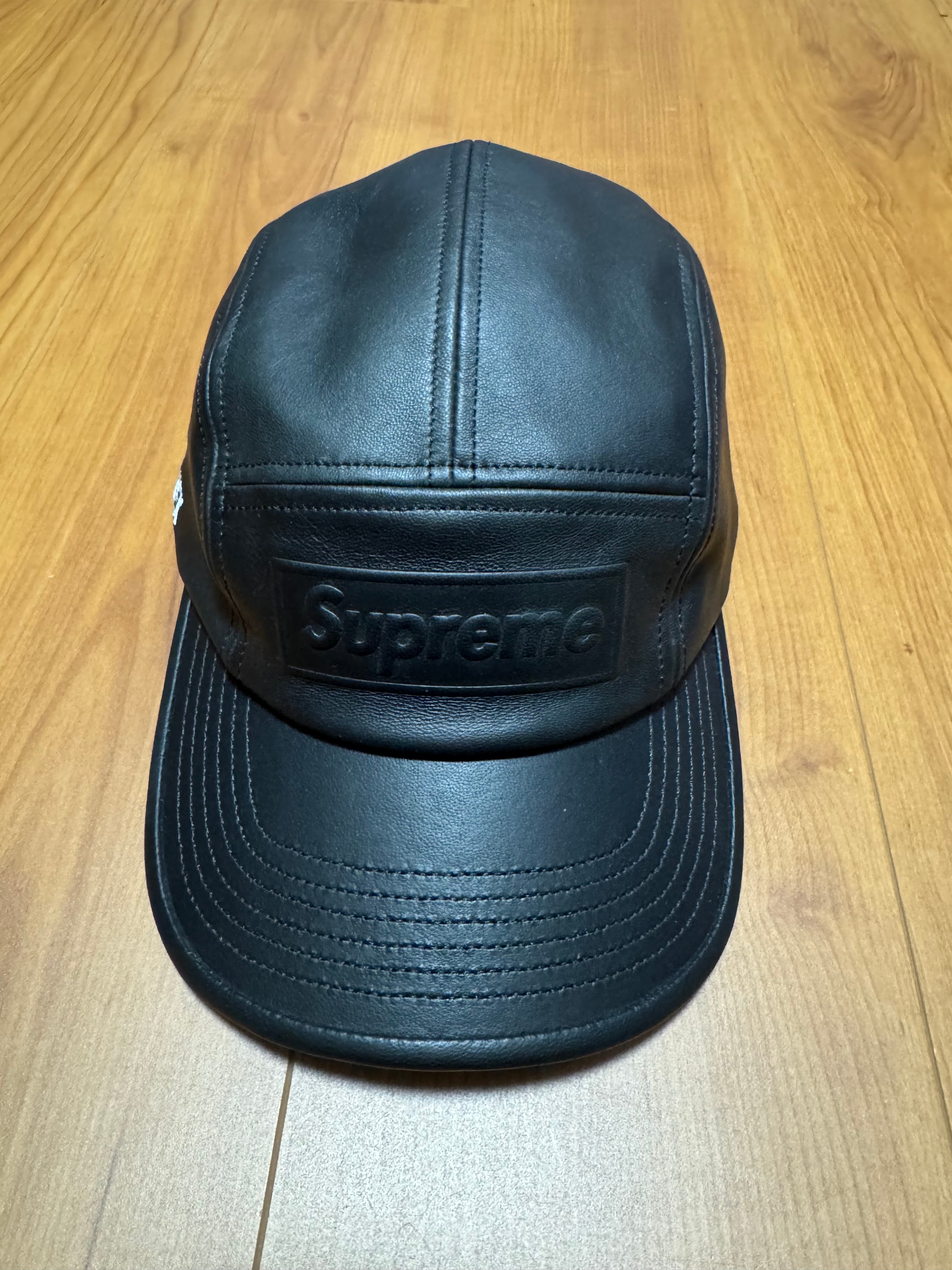Supreme GORE-TEX Leather Camp Cap "Black"