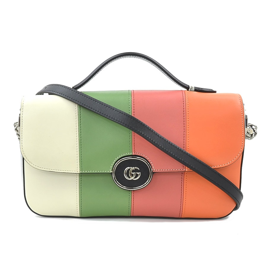 グッチ GUCCI ショルダーバッグ レザー マルチカラー レディース 739721【中古】 90078i