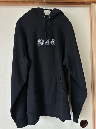 Supreme Bandana Box Logo Hooded Sweatshirt "Black"