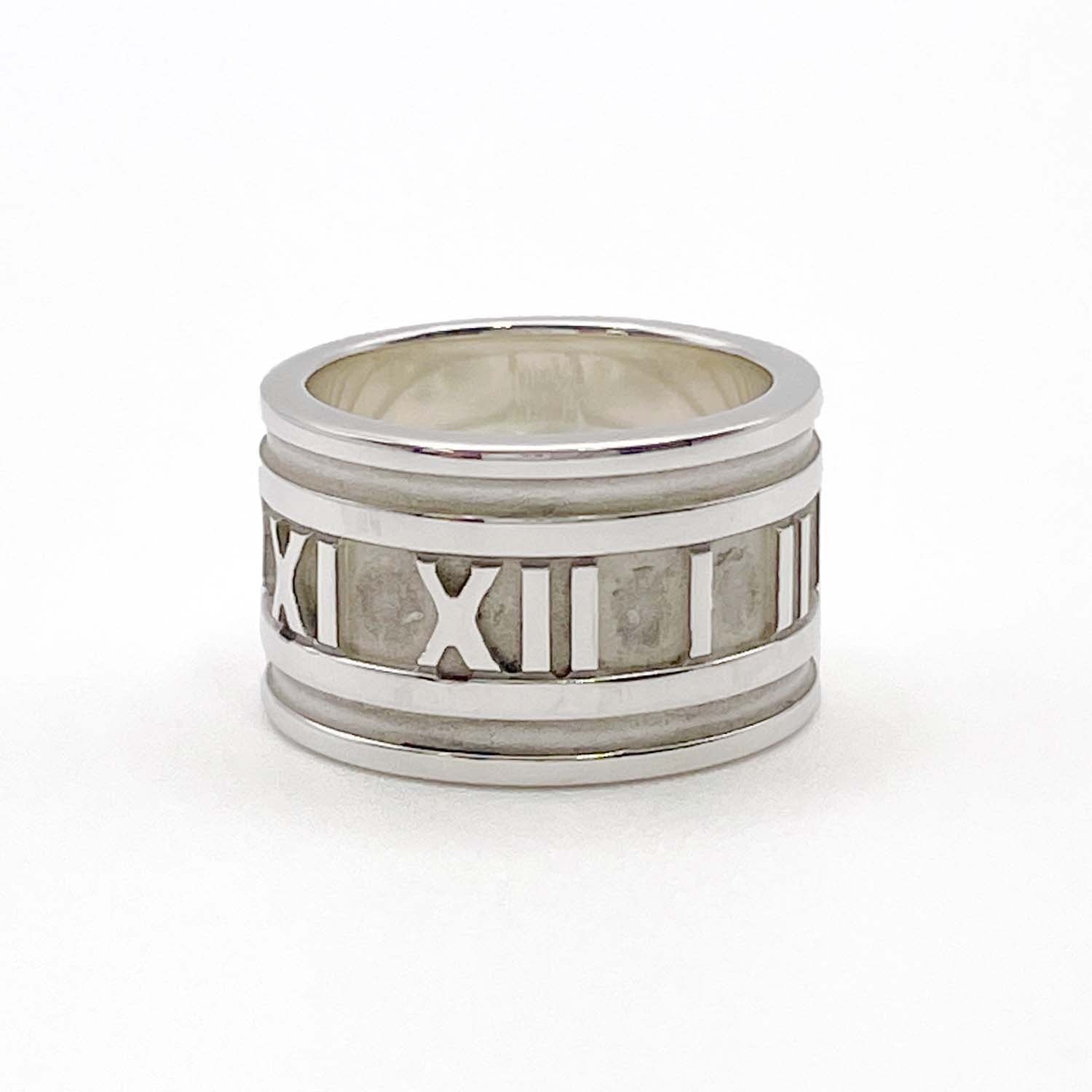 TIFFANY&Co. ティファニー アトラス ワイド リング・指輪
 SV925 8.5号 シルバー 新品仕上済 レディース
 【中古】