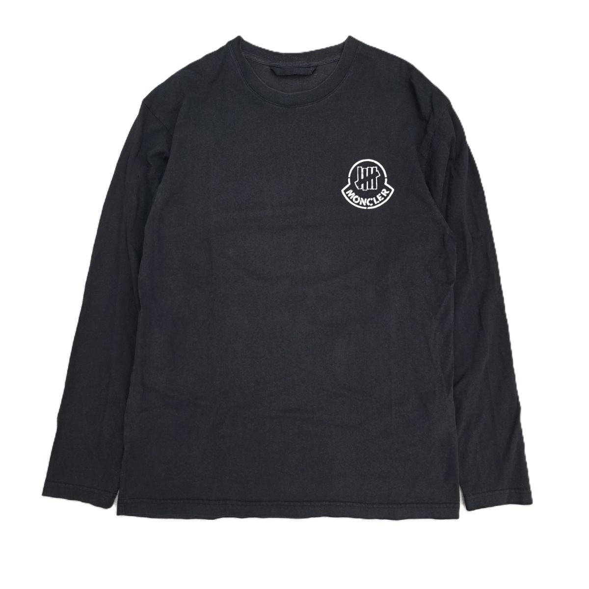 MONCLER モンクレール GENIUS 2×UNDEFEATED アンディフィーテッド ロゴプリント ロンT 長袖Tシャツ F20928D70510 M コットン ブラック メンズ【中古】