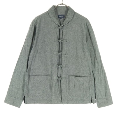 BEAMS ビームス 長袖 チャイナボタン ジャケット S グレー