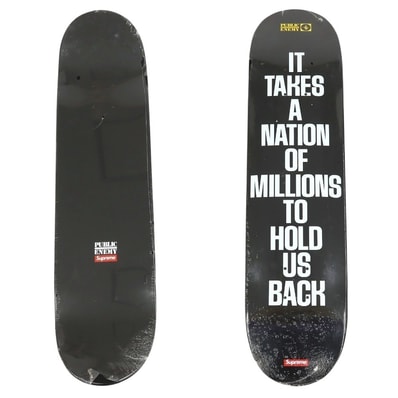【中古】シュプリーム Supreme 2006年 Public Enemy Skateboard スケートボード デッキ スケボー ブラック【メンズ】