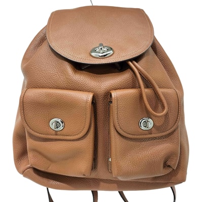 TURNLOCK RUCKSACK IN PEBBLE LEATHER ターンロック ラックサック ペブルド レザー【1143008918348】