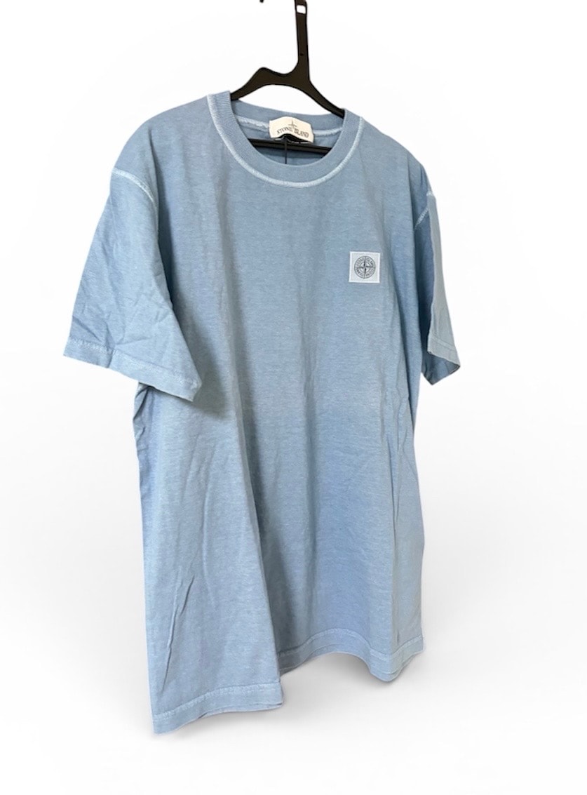 Stone Island 2100030 Combed Organic Cotton Jersey "Avio Blue"