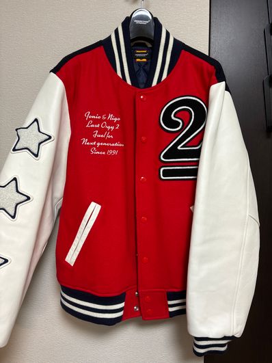 HUMAN MADE UNDERCOVER LAST ORGY2 VARSITY JACKET Shinsaibashi PARCO Limited "Black Red"