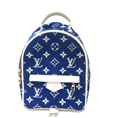ルイヴィトン LOUIS VUITTON パームスプリングス ミニ M46207 モノグラムジャカード バックパック リュック カバン バッグ リュックサック ジャガード ブルー