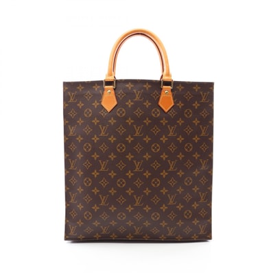 ルイ・ヴィトン LOUIS VUITTON サックプラ トートバッグ バッグ PVCコーティングキャンバス レザー モノグラム レディース ブラウン系 M51140 【中古】