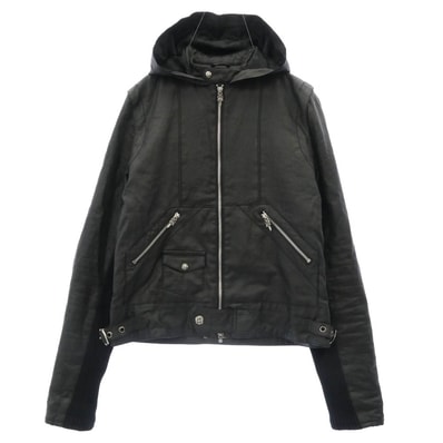 Chrome Hearts Coated Padded Hooded Jacket with Dagger & Cross Ball Zips "Black"