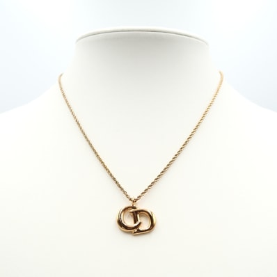 Christian Dior(クリスチャンディオール)CDロゴ ヴィンテージ ネックレス ゴールド ロープチェーン レディース アクセサリー【中古】