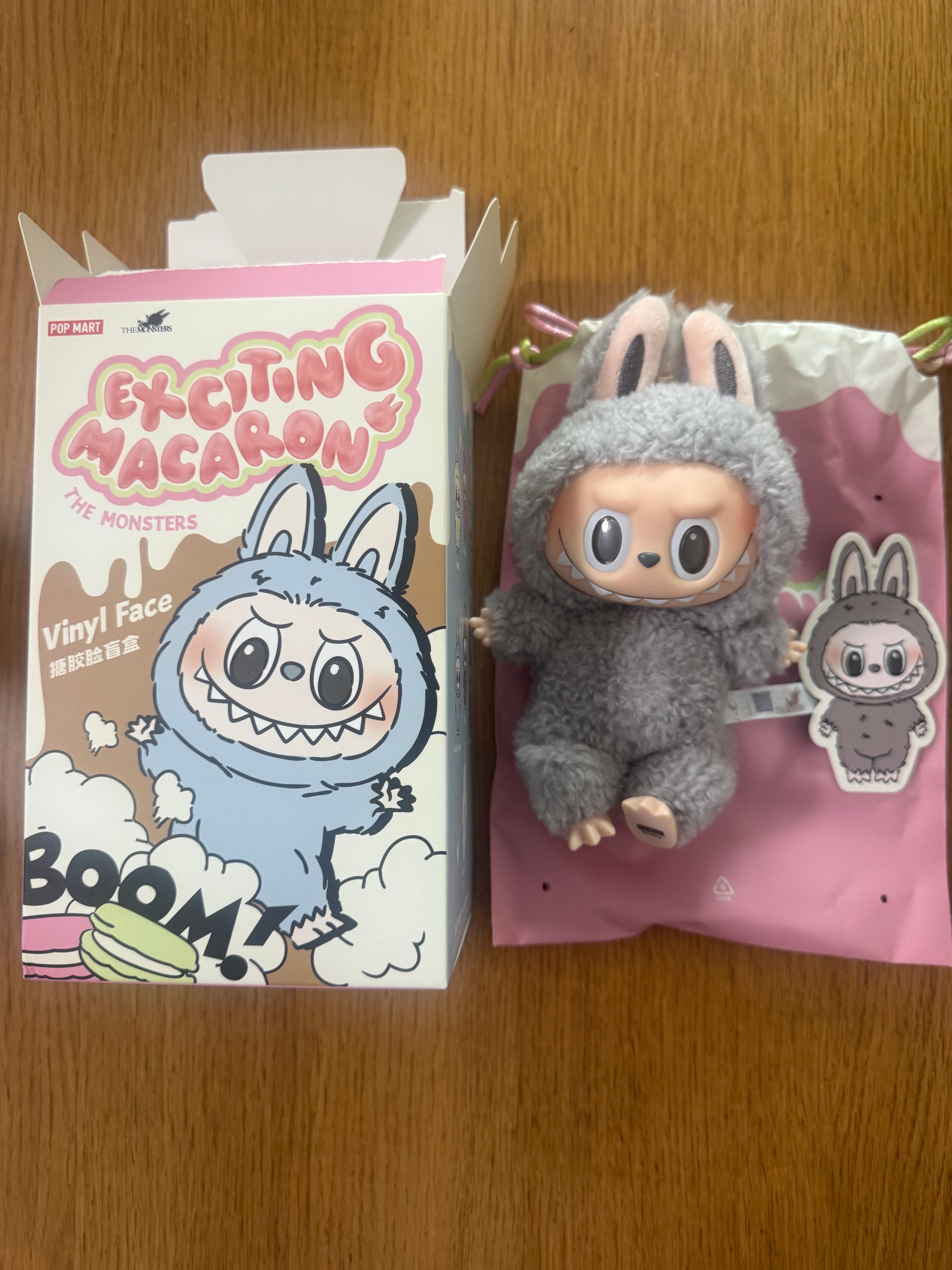 POP MART THE MONSTERS (LABUBU) Exciting Macaron Plush Series SESAME BEAN