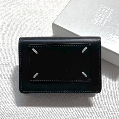 Maison Margiela Leather Compact Pouch Card Case "Black"