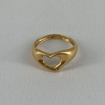 TIFFANY&CO(ティファニー) エルサペレッティ オープンハート リング 750YG 2.9g ゴールド