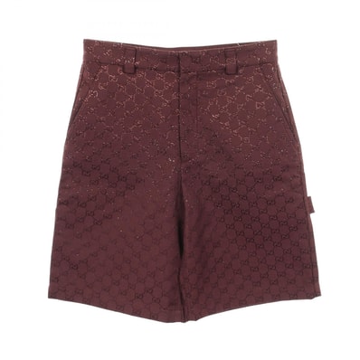 グッチ GUCCI クリスタルGG デニムパンツ 衣料品 ボトムス コットン レディース ボルドー系 855092 【中古】