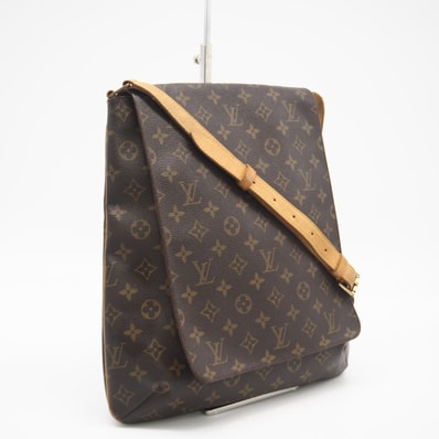 LOUIS VUITTON ルイ・ヴィトン モノグラム ミュゼット M51256 ショルダーバッグ ブラウン コーティングキャンバス レザー レディース