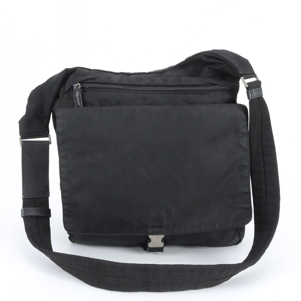 ■美品 プラダ テスート ナイロントライアングルロゴショルダーバッグ